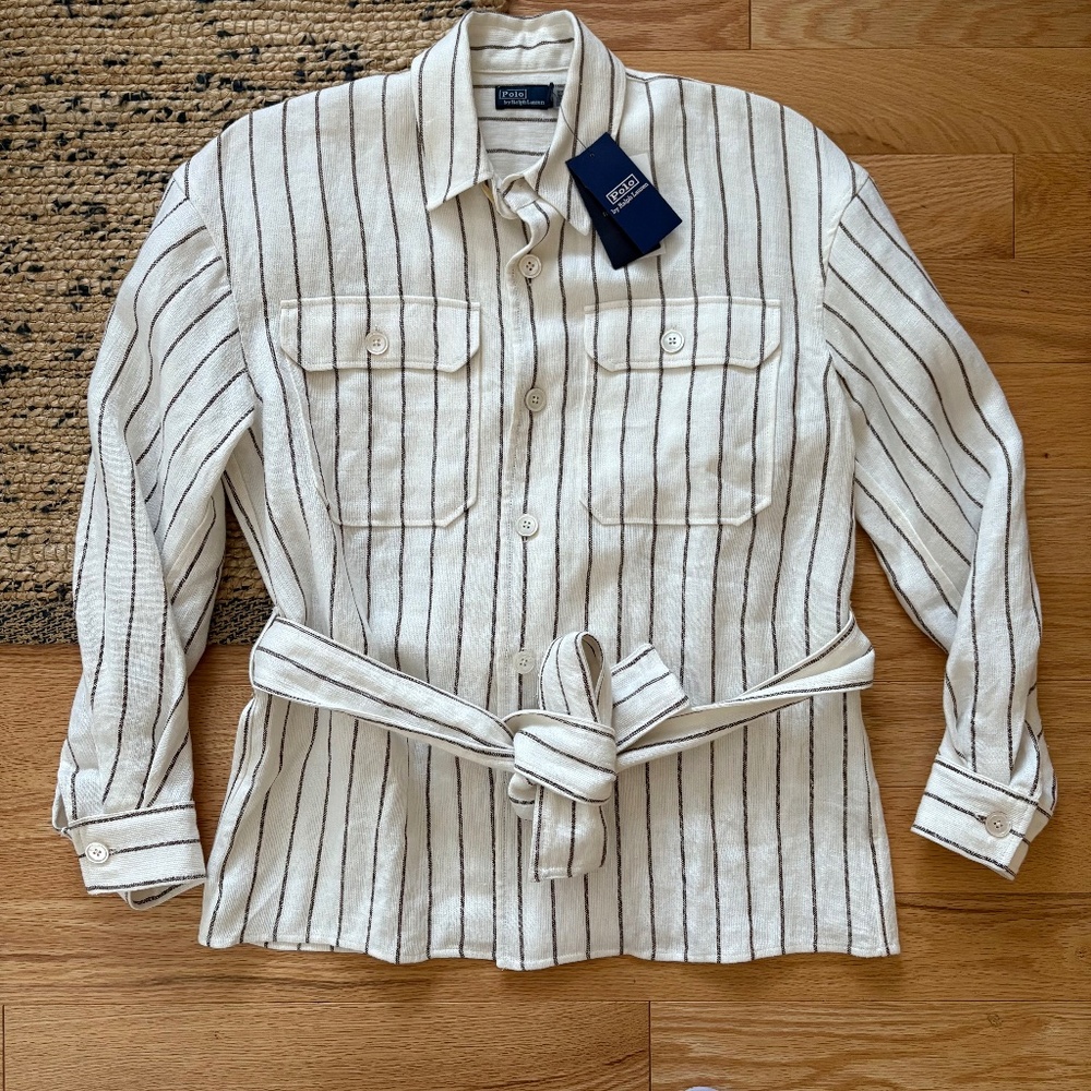 Polo Ralph Lauren overshirt jacket 100% linen NWT